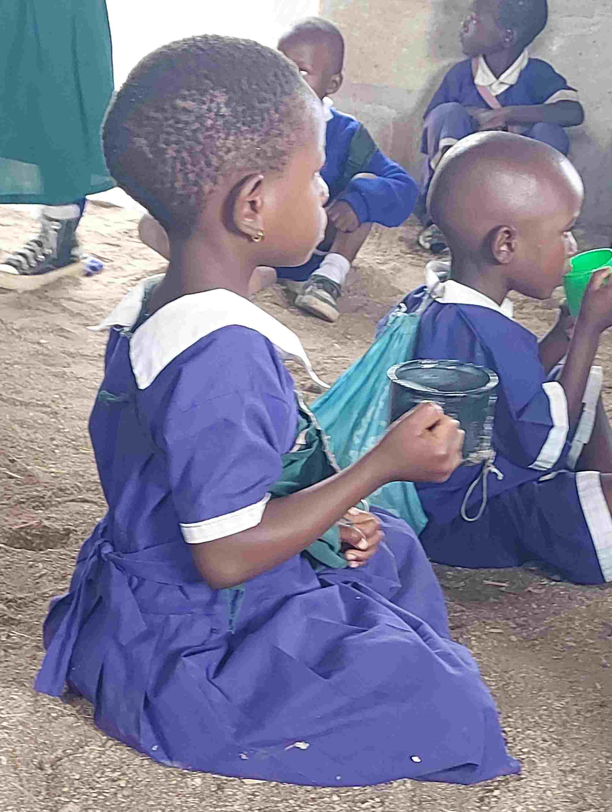 A mug of porridge — breakfast for primary school pupils